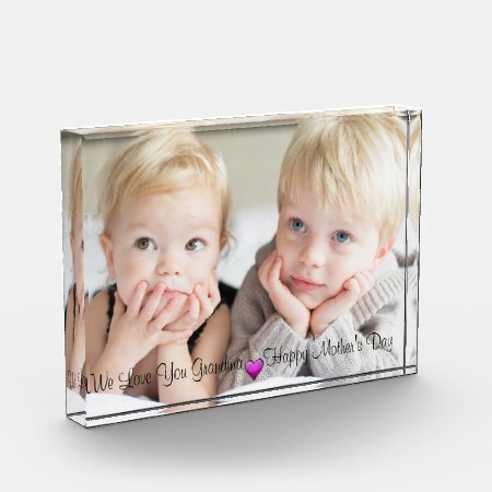 Happy Mother's Day, Custom Photo, Personalized Photo Block