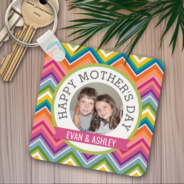 Happy Mother's Day - Custom Photo Template Keychain (Personalized keychain - Happy Mother's Day)