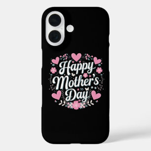 Happy Mother's Day Cute Floral Mom Grandma iPhone 16 Case