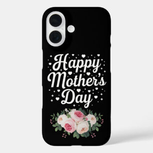 Happy Mother's Day Cute Floral Mom Grandma Wife iPhone 16 Case