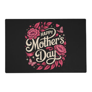 Happy Mothers Day Cute Floral Mom Placemat