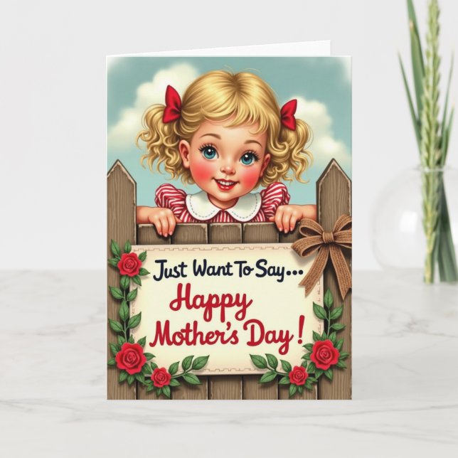Happy Mothers Day Cute Kids Card (Front)
