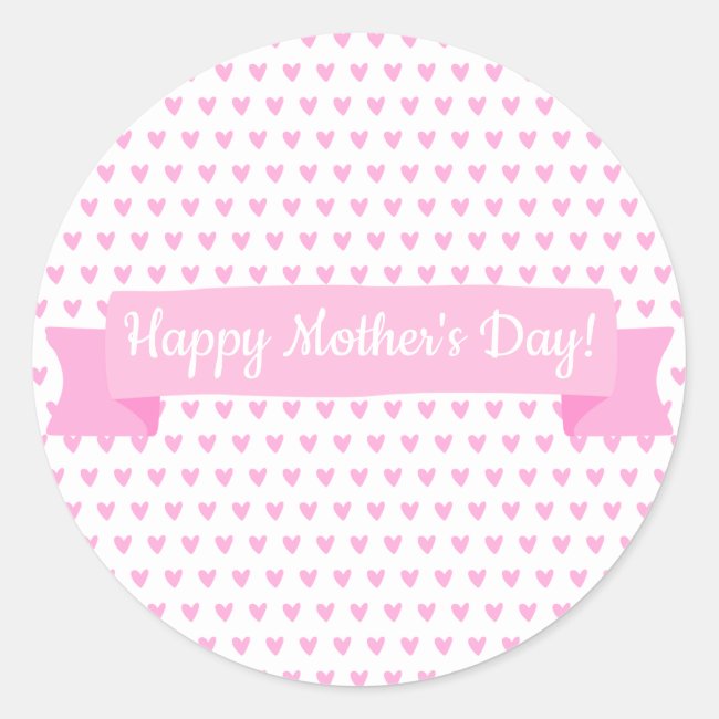 Happy Mother's Day | Cute Pink Hearts Pattern
