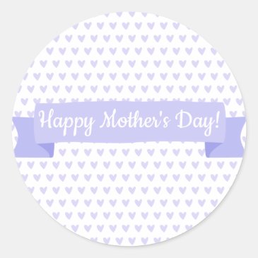 Happy Mother's Day | Cute Purple Hearts Pattern
