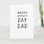 Happy Mother&#39;s Day Dad T-shirt Tee Card at Zazzle