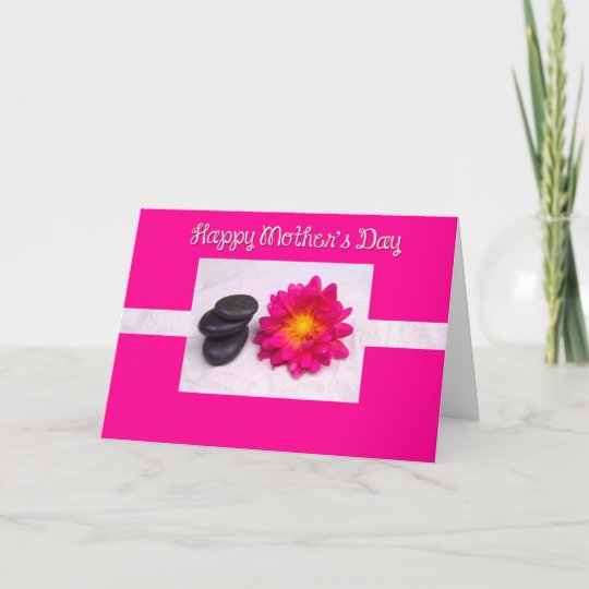 Happy Mother's Day Dahlia And Zen Rocks Cards