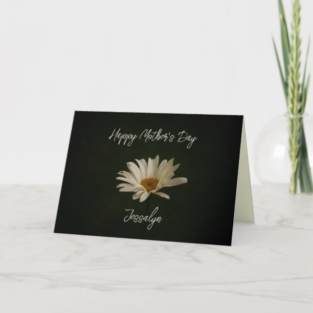 Happy Mother's Day Daisy Personalized  Card (Front)