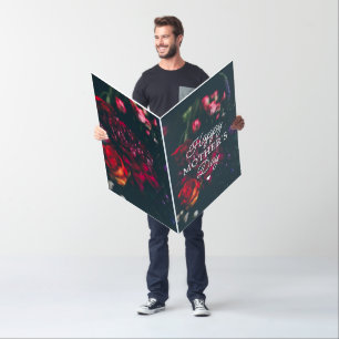 Happy Mother's Day Dark Floral Photo & Message Big Card