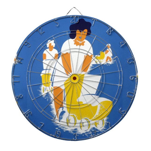 happy mothers day dart board (Front)