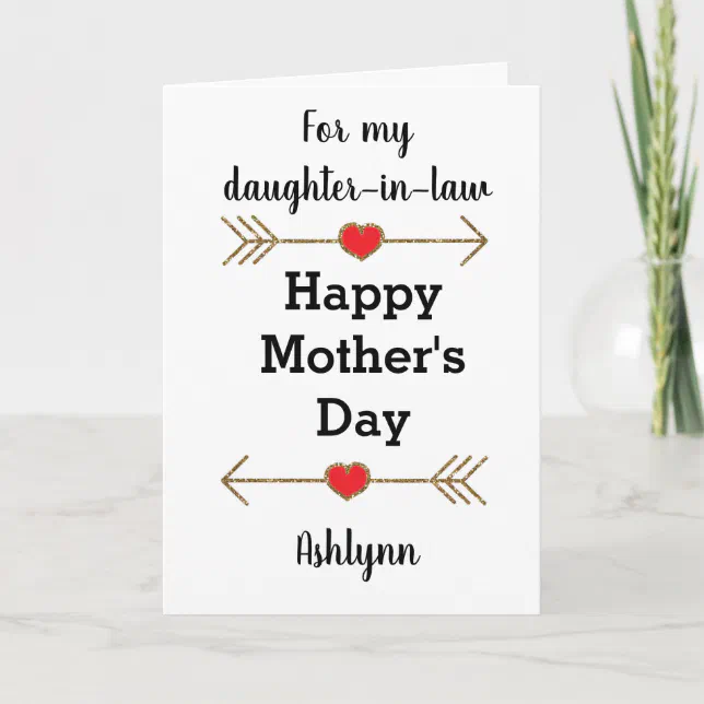 Happy Mother's Day Daughter-In-Law Card Zazzle