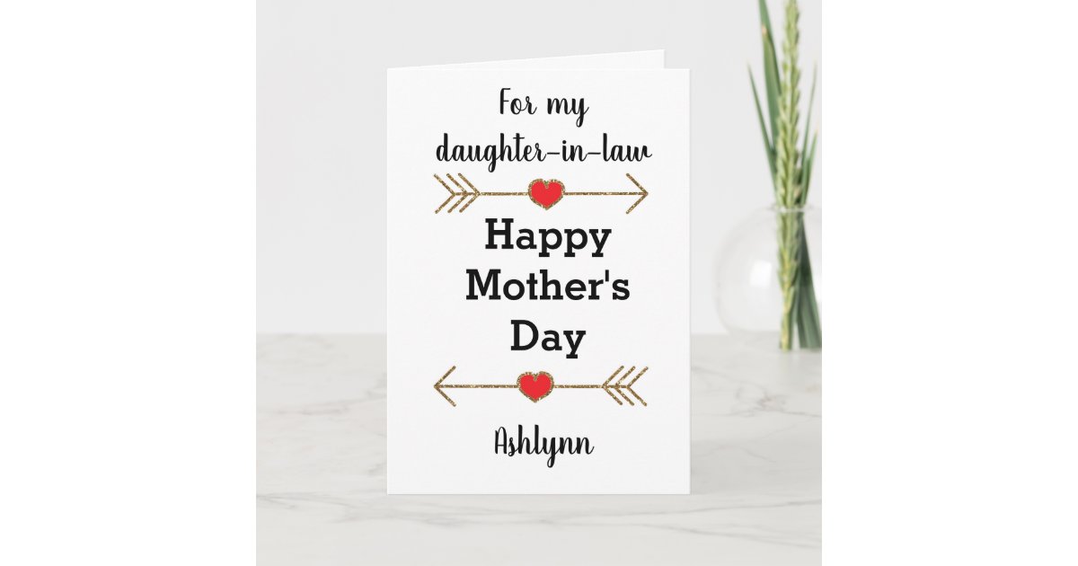 Happy Mothers Day Daughter In Law Card 