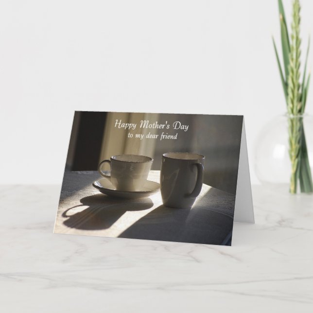 Happy Mother's Day Dear Friend, Cups Card (Front)