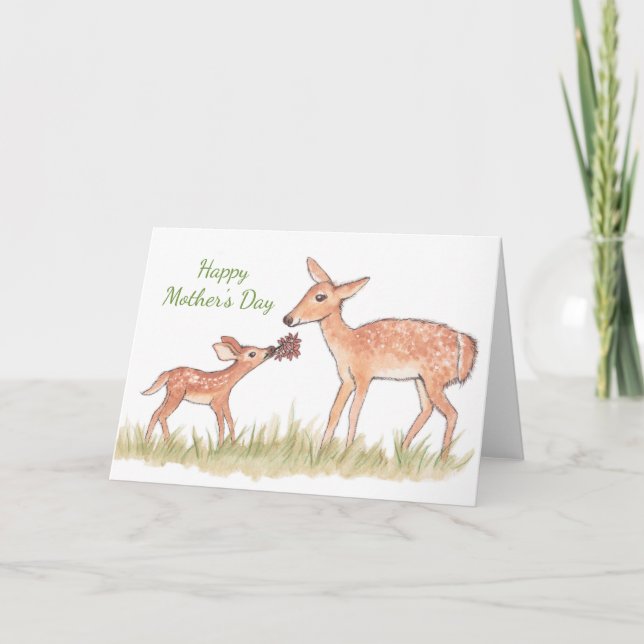 Happy Mother's Day Deer Card (Front)