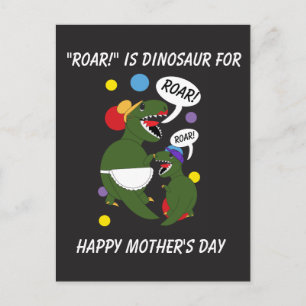 Happy Mothers Day Dinosaur Son Mom Personalize Postcard