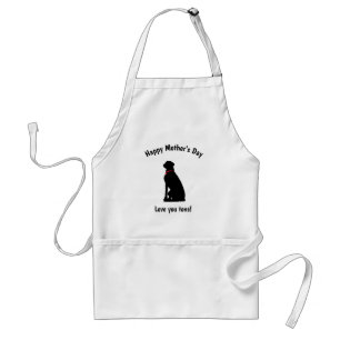 Happy-Mothers-Day, Dog, Love Adult Apron