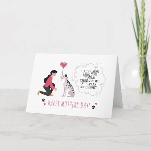 Happy Mothers Day Dog Mom Personalized Holiday Card
