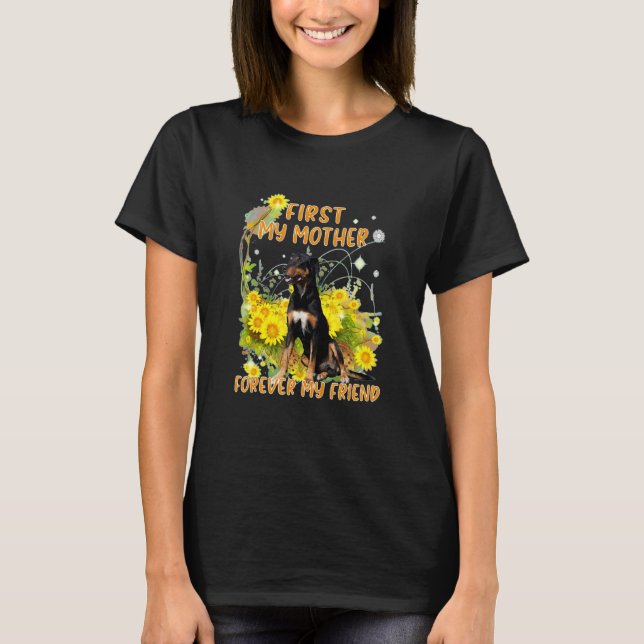 Happy Mother's Day Dog Mom Sunflower T-Shirt (Front)