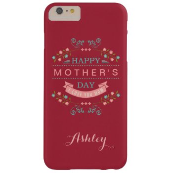 Happy Mother's Day - Elegant Chic Ribbon Floral Barely There Iphone 6 Plus Case by UrHomeNeeds at Zazzle