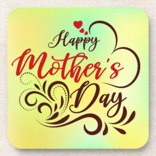 Happy Mother's Day Elegant Design-23331 Beverage Coaster