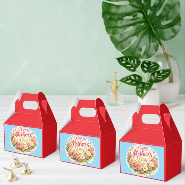 Happy Mother's Day elegant floral red party favor Boxes (Multiple)