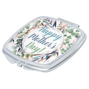 Happy Mother's Day Elegant Gift for Mom Compact Mirror