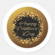 Happy Mother's Day Elegant Gold stickers