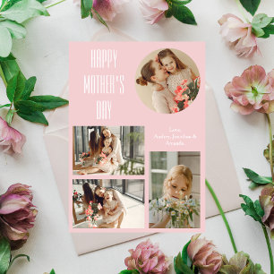Happy Mother's Day Elegant Modern photo collage Holiday Card