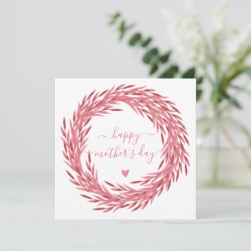 Happy Mother's Day - Elegant Pink Wreath