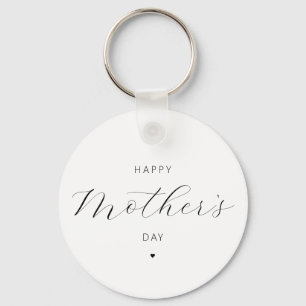 Happy Mother's Day Elegant Script Typography Keychain