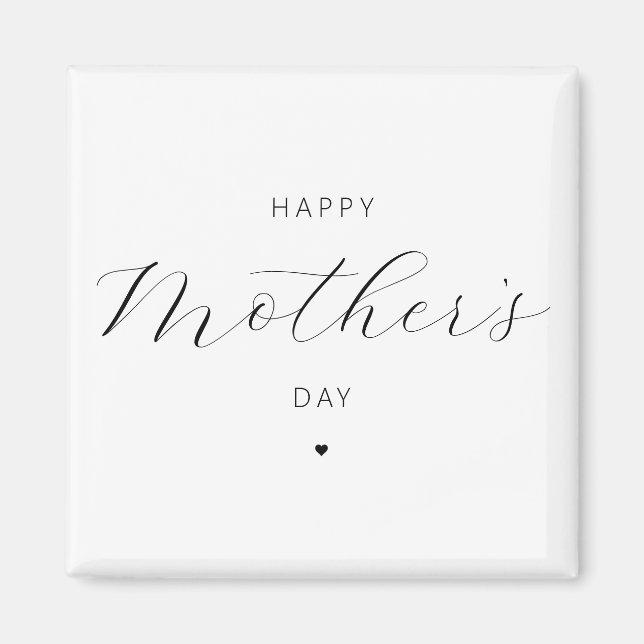 Happy Mother's Day Elegant Script Typography Magnet (Front)