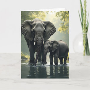 Happy Mother's Day Elephant Themed Card