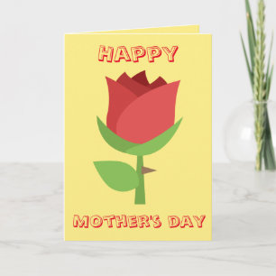 Happy Mother's Day Emoji Letterpress Thank You Card