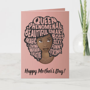 Mom Tea - African American Woman - Black Mother's Day Cards – Black  Stationery