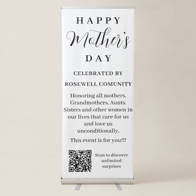 Happy Mother's Day Event Welcome Retractable Banner (Front)