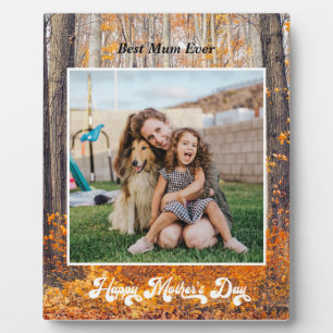 Happy Mother's Day Fall Leaves with Message Plaque