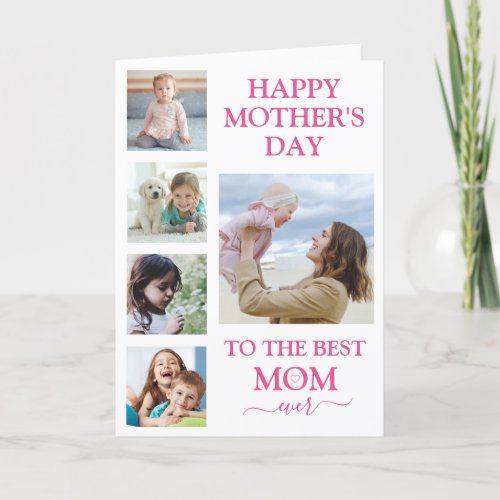 Happy Mothers Day Family Photo Collage Card