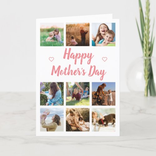 Happy Mothers Day Family Photo Collage Card