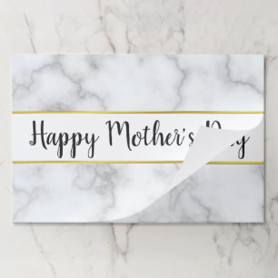 Happy Mother's Day Faux Marble Paper Placemats