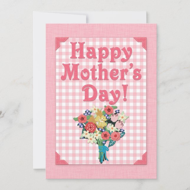 Happy Mother's Day Felt Style Bouquet (Front)