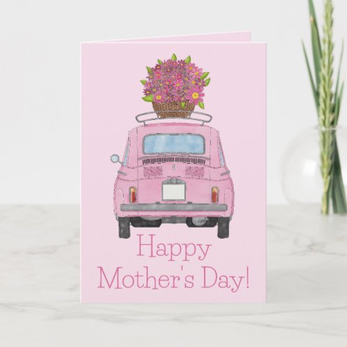 Happy Mothers Day Fiat 500 Card