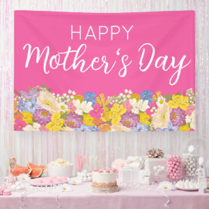 Happy Mother's Day Floral Blooms  Banner