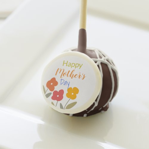 Happy Mothers Day Floral Blooms   Cake Pops