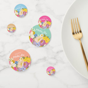 Happy Mother's Day Floral Blooms  Confetti