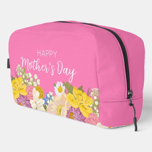 Happy Mother's Day Floral Blooms  Dopp Kit (Right Corner)