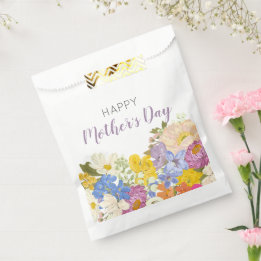 Happy Mother's Day Floral Blooms  Favor Bag