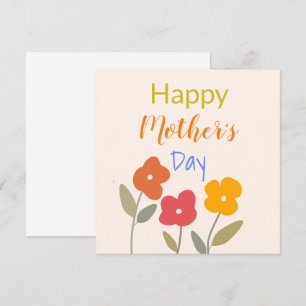 Happy Mother's Day Floral Blooms Postcard
