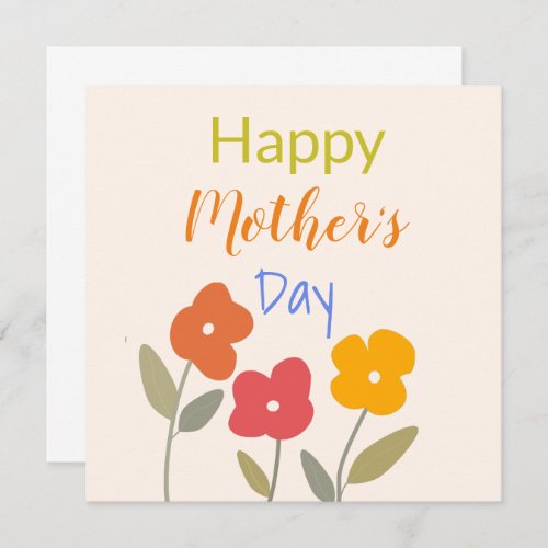 Happy Mothers Day Floral Blooms     Postcard