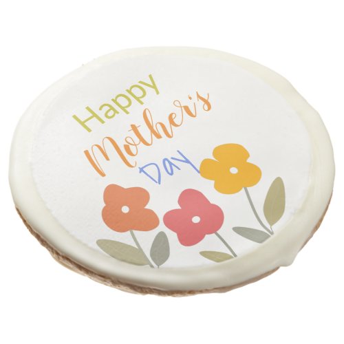 Happy Mothers Day Floral Blooms    Sugar Cookie