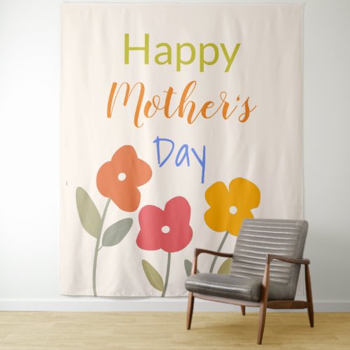 Happy Mothers Day Floral Blooms     Tapestry