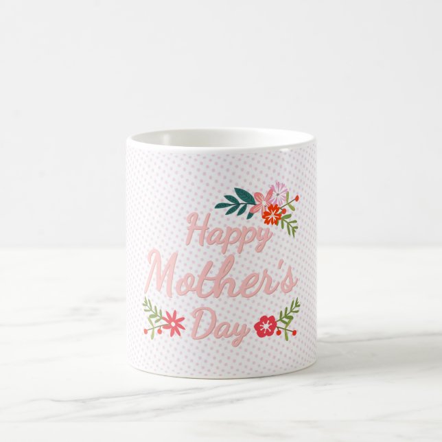 Happy Mothers Day Floral Bouquet Coffee Mug (Center)
